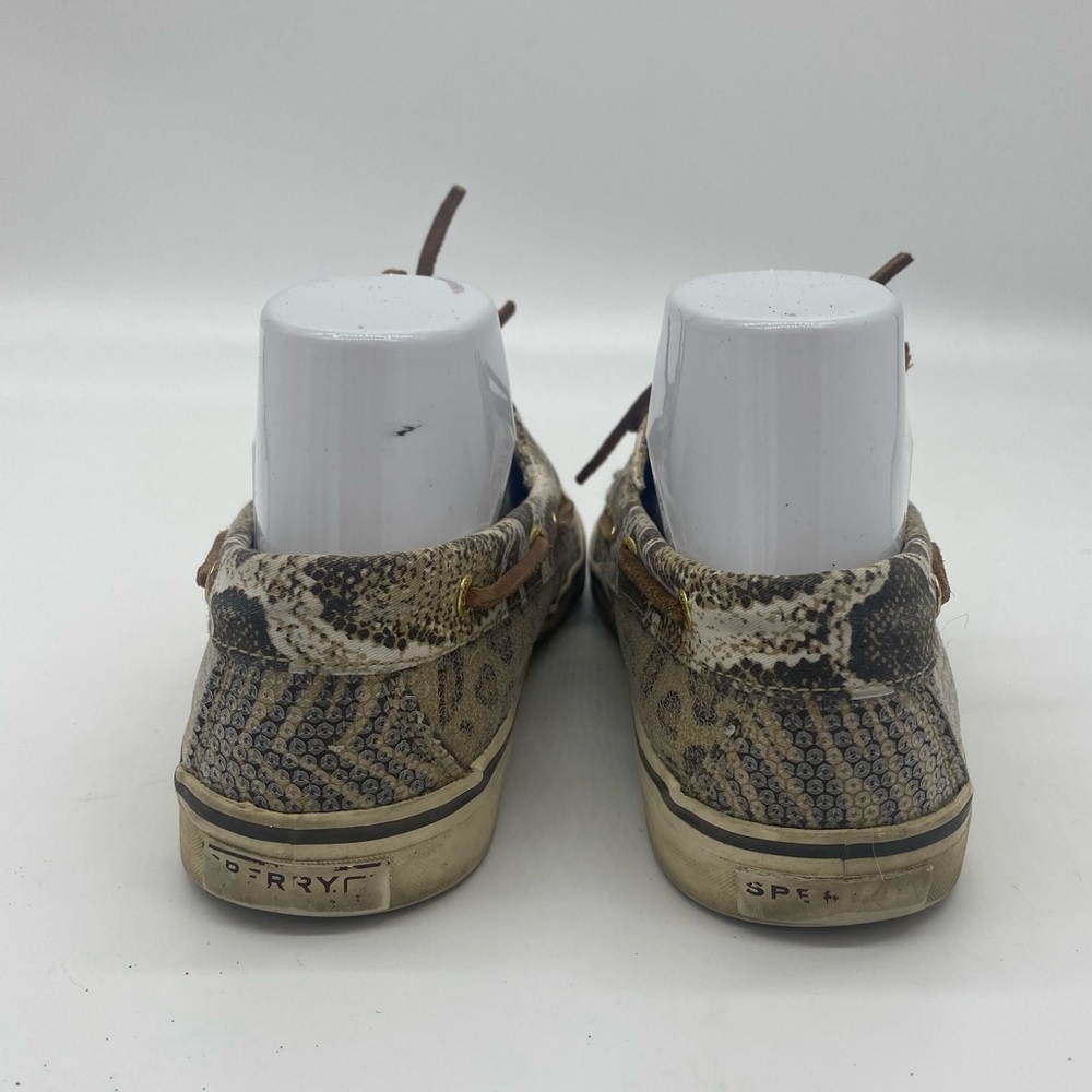 Sperry Leopard Print Clear Sequin Classic Boat Sh… - image 3